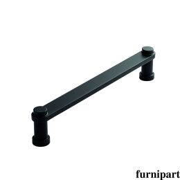 Greep pillar mat zwart 160mm