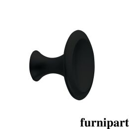 Knop bell mat zwart 42mm