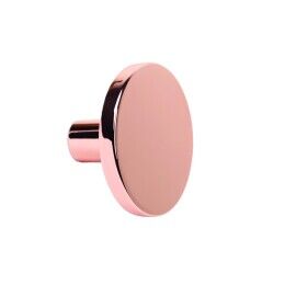 Knop paddenstoel glimmend koper 26mm en 41mm