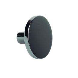 Knop paddenstoel zwart nikkel 26mm en 41mm