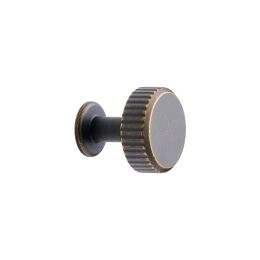 Knop Villa Round Donker antiek brons 30mm
