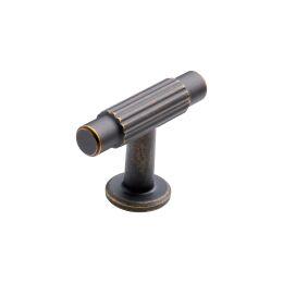Knop Villa T Donker Antiek Brons 50mm
