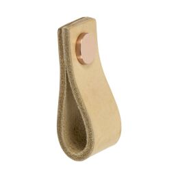 Leren Lus 65x25x25mm naturel / koper