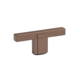Strakke ribb knop brons 12mm