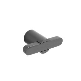 T Knop Fusion Gun metal geborsteld