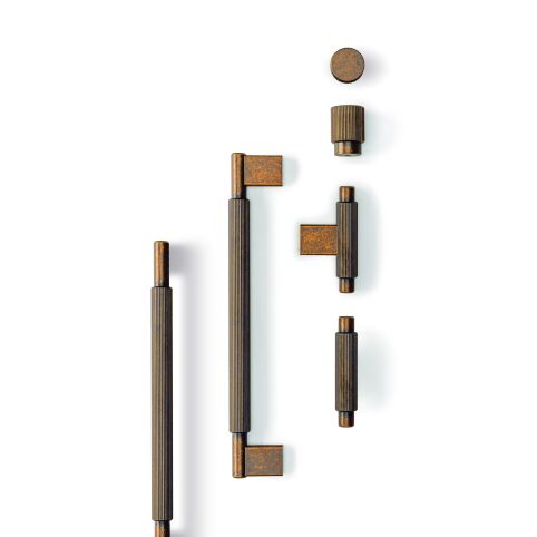 Arpa knop Donker antiek brons 70mm