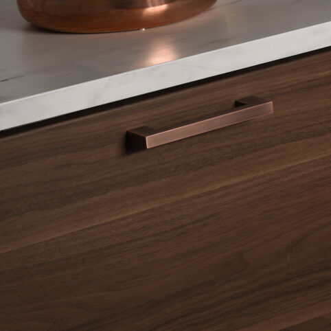 Basic greep Koper geborsteld 128mm