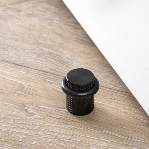 Deurstopper Graf Mat zwart geborsteld