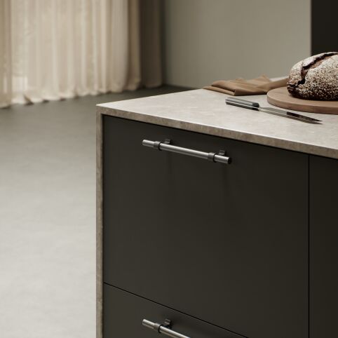 Greep Bond Donker Gunmetal/mat zwart 160mm en 320mm