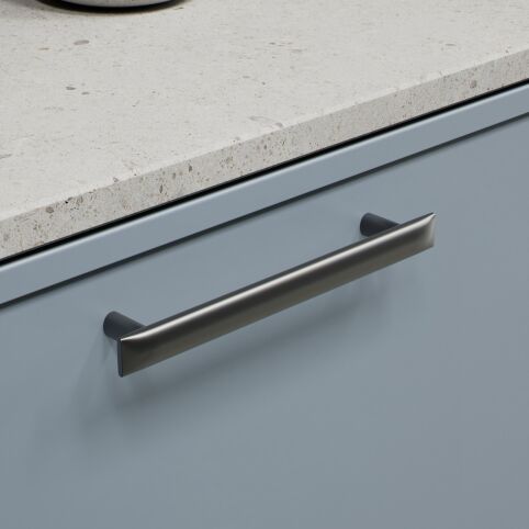 Greep Flow Gun metal 160mm en 320mm