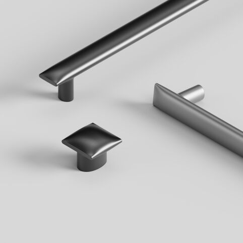 Greep Flow Gun metal 160mm en 320mm