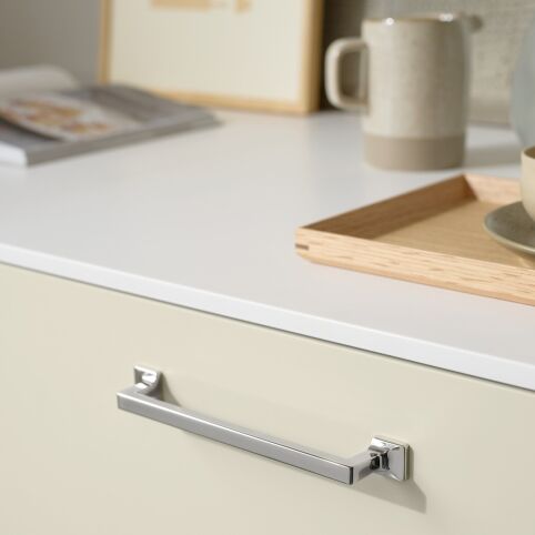 Greep Heritage glimmend chroom 160mm en 320mm