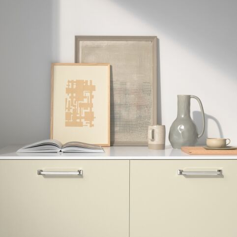 Greep Heritage glimmend chroom 160mm en 320mm