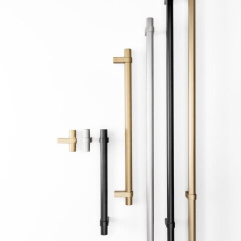 Greep Nobb Mat Zwart Geborsteld 192mm, 320mm en 1108mm