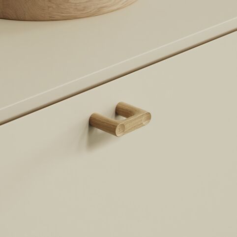 Greep Punto Eiken gelakt 32mm of 160mm