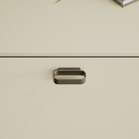 Greep Race Donker eiken/champagne 32mm en 96mm