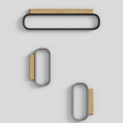 Greep Race Zwart/Eiken – 32mm of 96mm