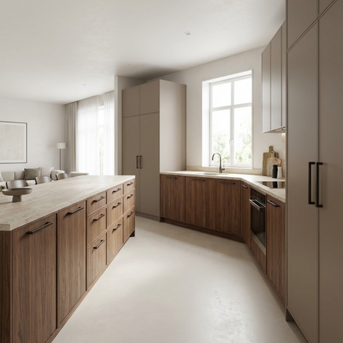 Greep rond gun metal 128mm, 160mm en 320mm