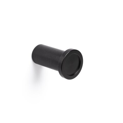 Haak Maximo mat zwart geborsteld Ø-28mm H-45mm