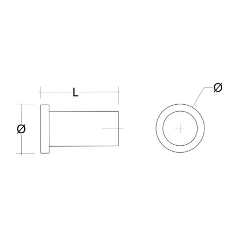 Haak Maximo messing geborsteld zwart geborsteld Ø-28mm H-45mm