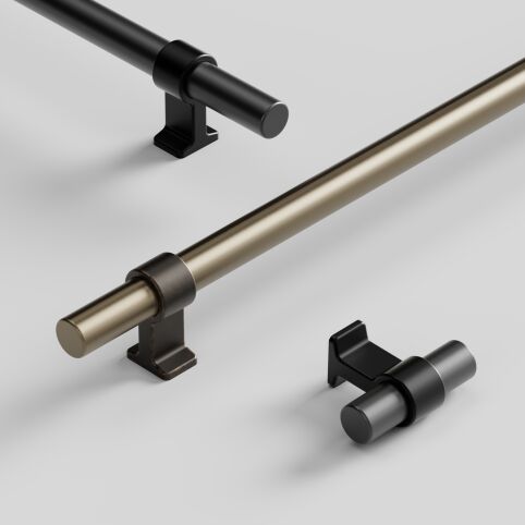 Knop Bond Donker brons / messing geborsteld