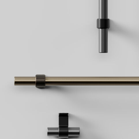 Knop Bond Mat zwart / gun metal