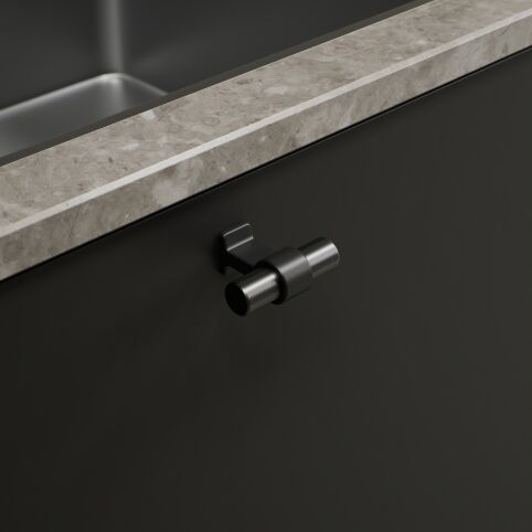 Knop Bond Mat zwart / gun metal