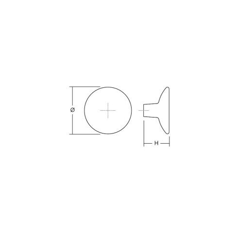 Knop Disc eiken 38mm en 50mm