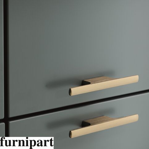 Knop Tau Mat zwart geborsteld 32mm