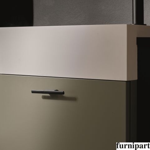 Knop Tau Mat zwart geborsteld 32mm