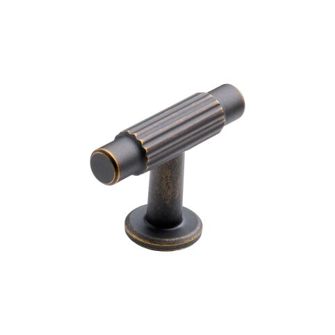 Knop Villa T Donker Antiek Brons 50mm