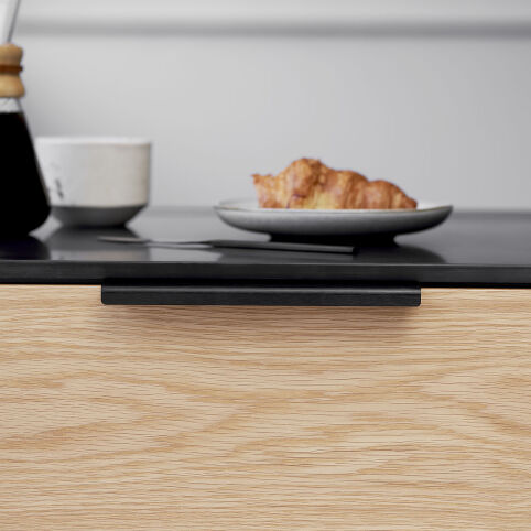 Profiel greep Artisan zwarts geborsteld 40mm en 200mm