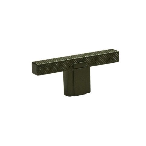 Strakke ribb knop metallic groen