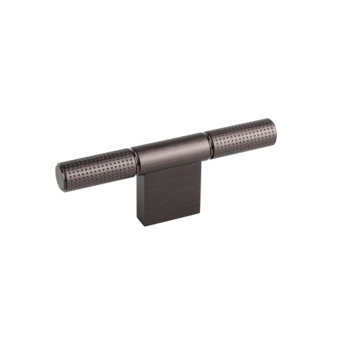 T-Knop Point Gunmetal Geborsteld