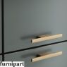 Knop Tau Mat zwart geborsteld 32mm