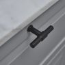 mat zwart RVS Deurknop Knot 75mm H-44mm