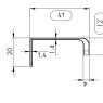 Profiel greep Artisan RVS look geborsteld 40mm en 200mm