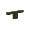 Strakke ribb knop metallic groen