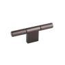 T-Knop Point Gunmetal Geborsteld